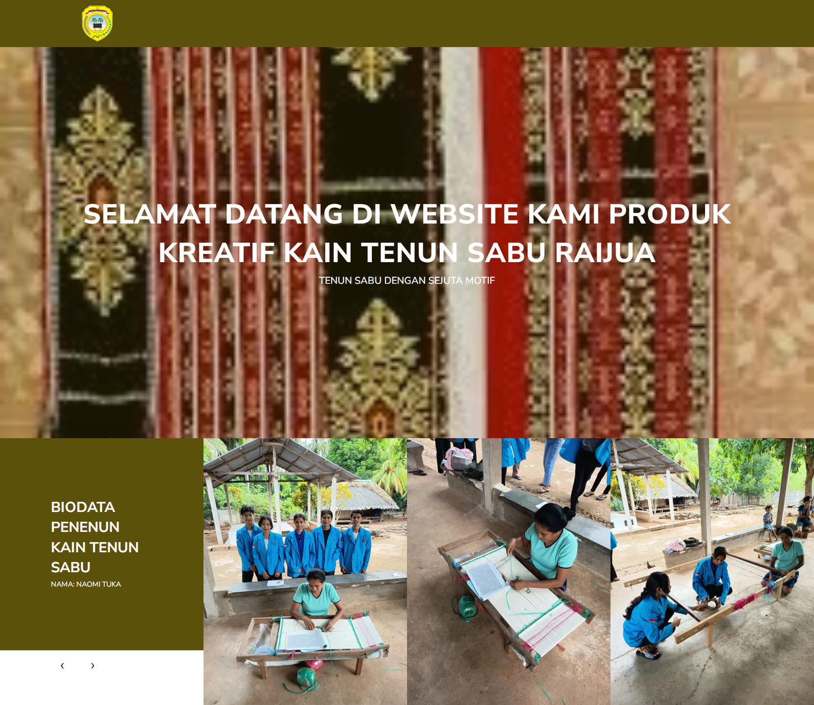 Website Promosi Produk Kreatif Kain Tenun Sabu Raijua