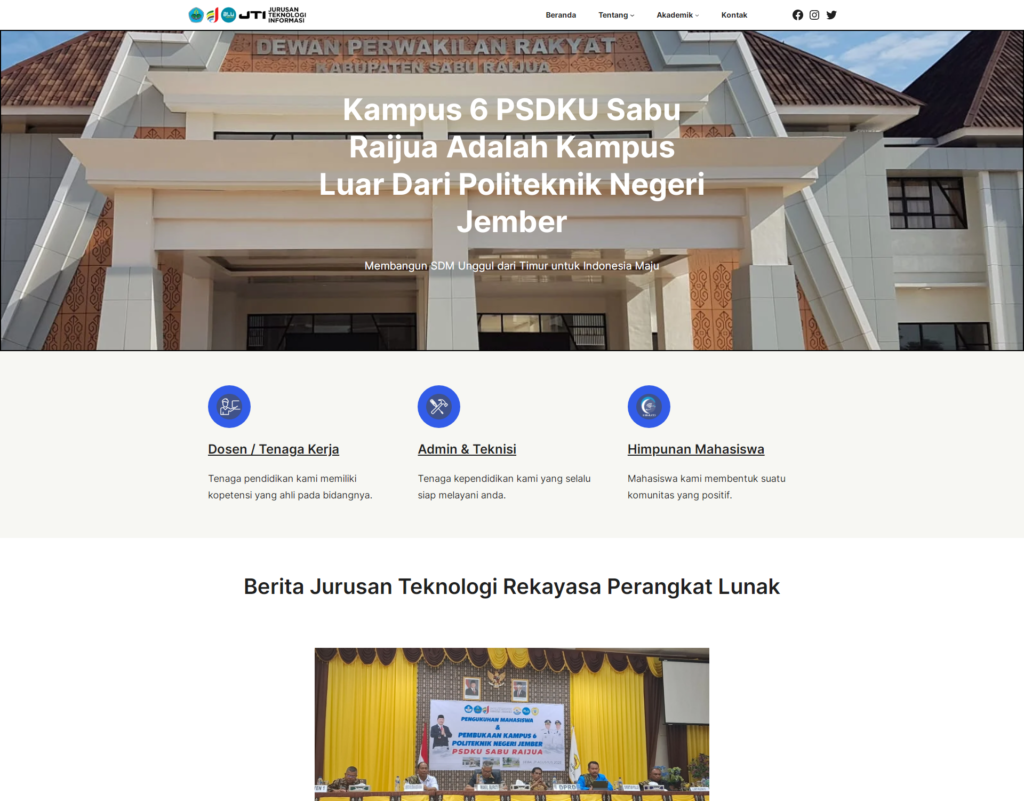 Website PSDKU Sabu Raijua Kampus 6 Politeknik Negeri Jember Website PSDKU Sabu Raijua Kampus 6 Politeknik Negeri Jember