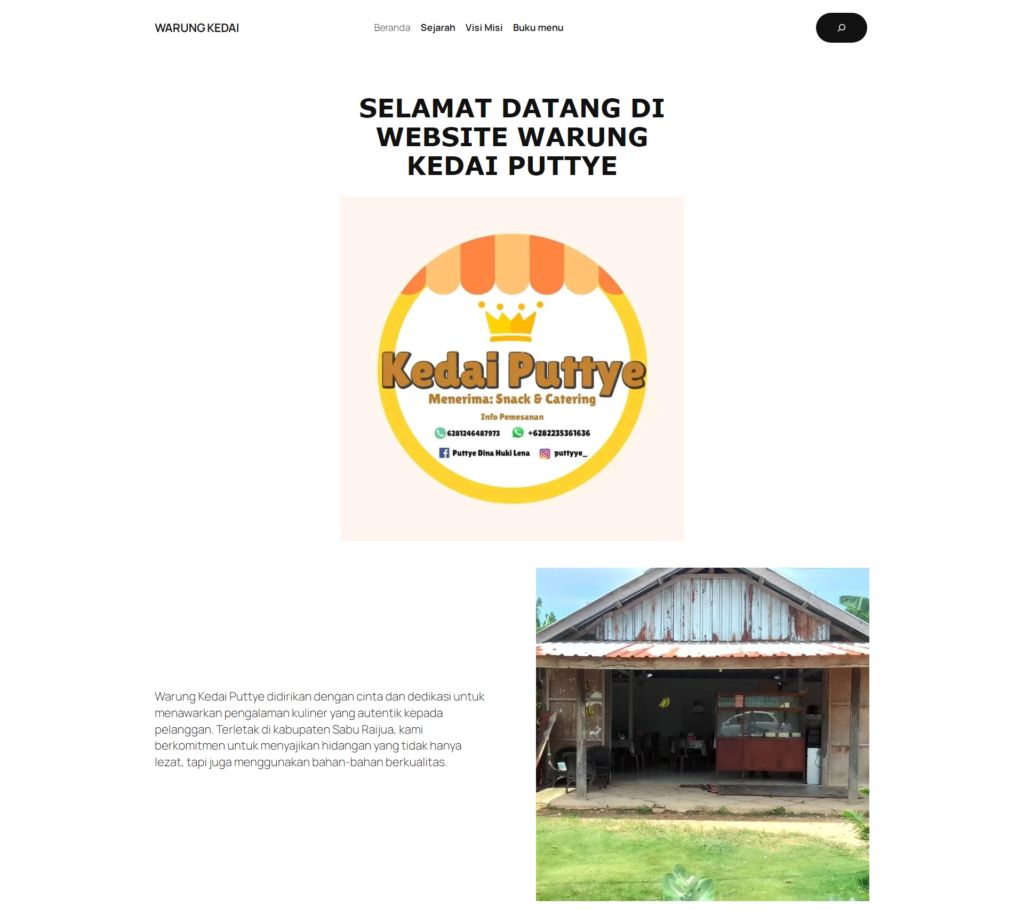 Website Warung Kedai Puttye Website Warung Kedai Puttye